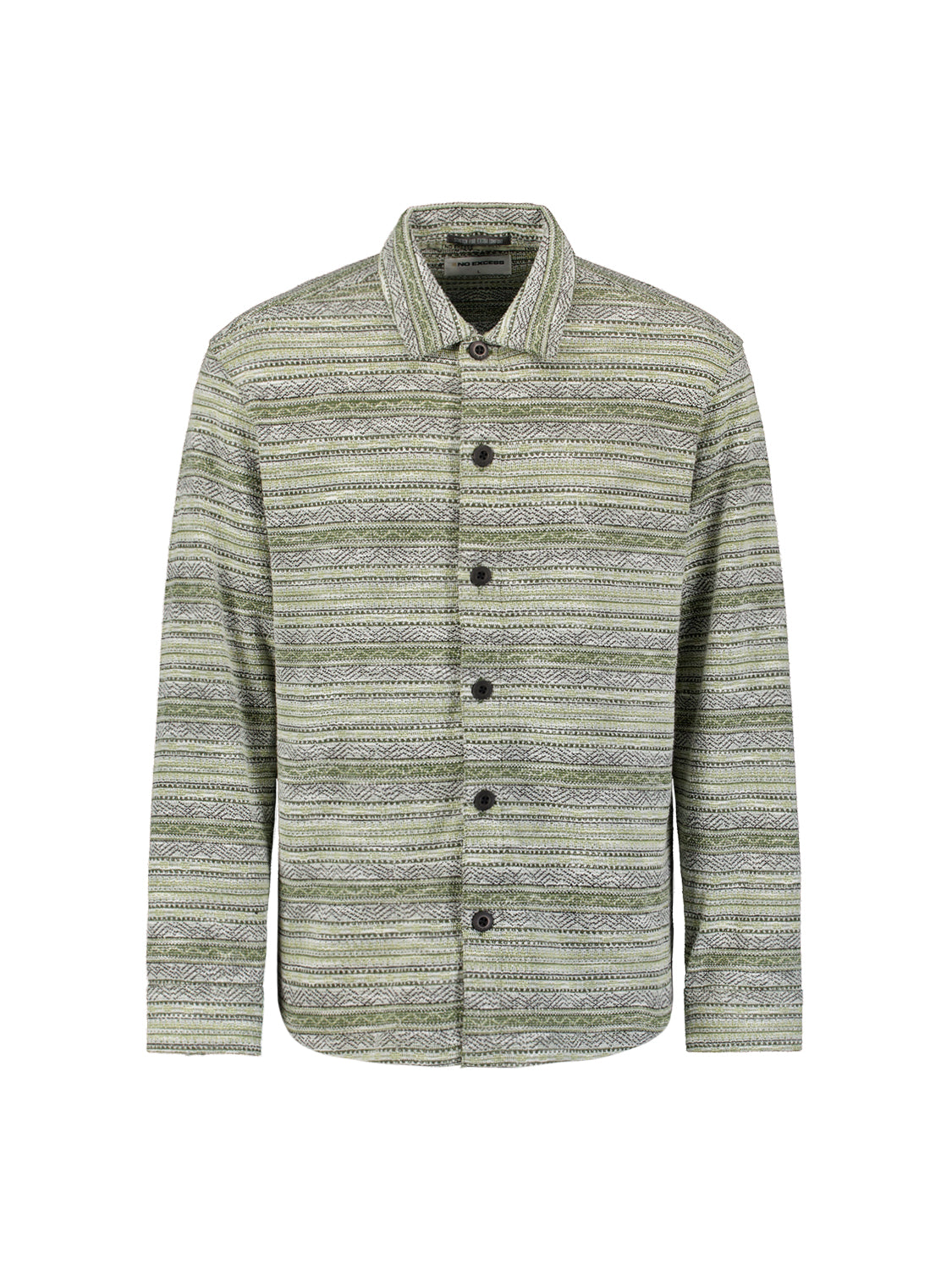 Gebreid overshirt | Donkergroen