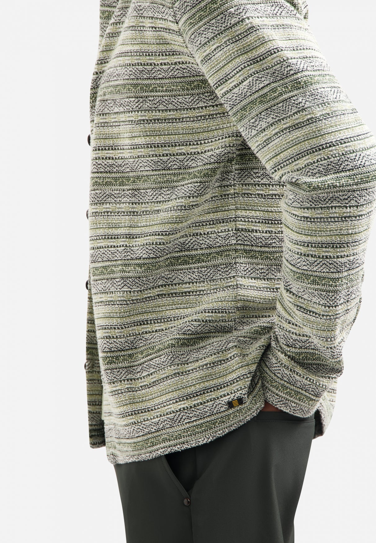 Gebreid overshirt | Donkergroen