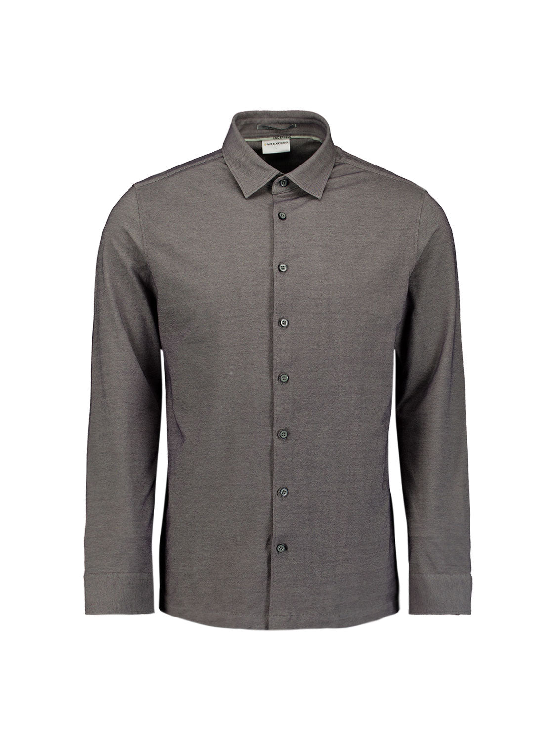 Shirt in gemêleerde jersey | Donkergrijs