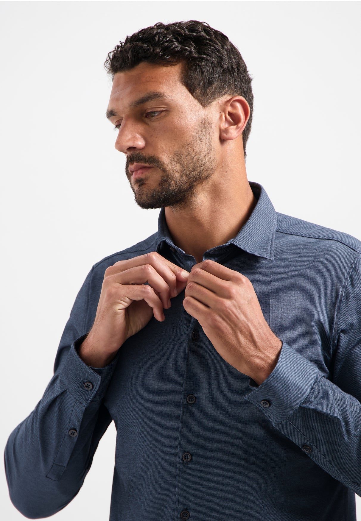 Shirt van Melange Jersey | Washed Blue