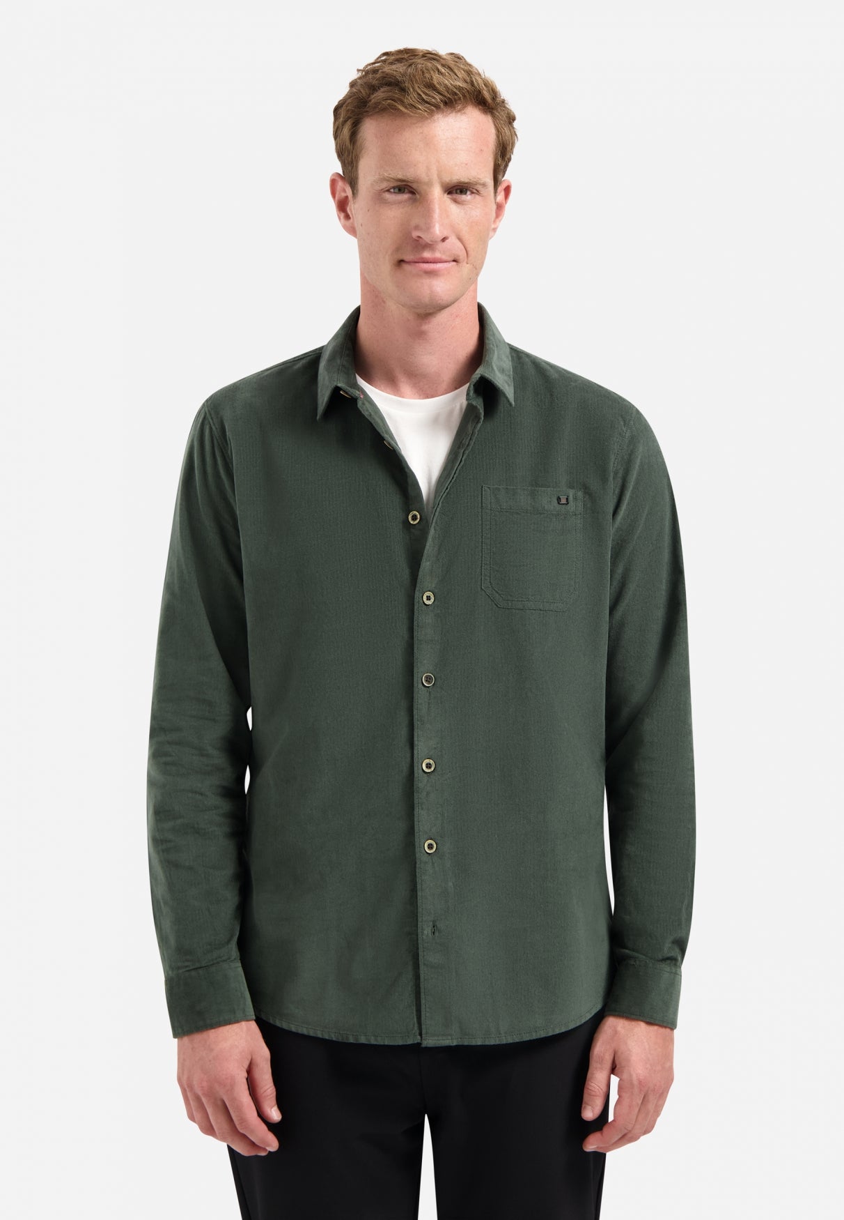 Corduroy overhemd | Dark Green