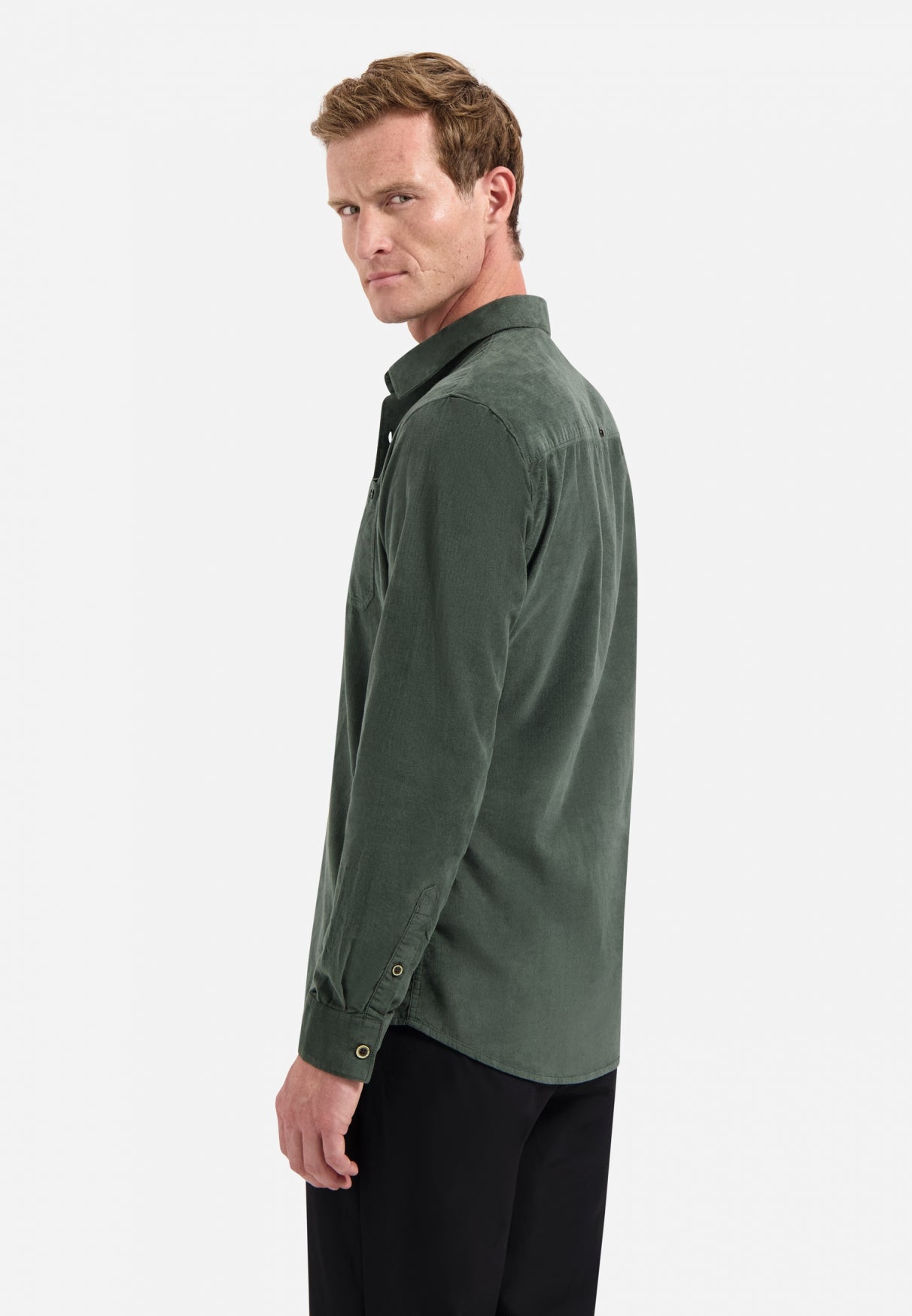 Corduroy overhemd | Dark Green