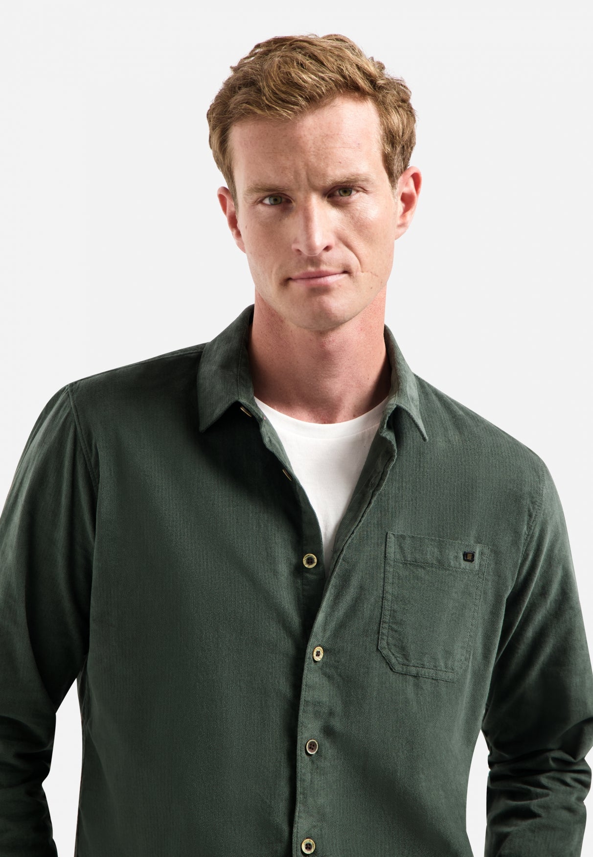 Corduroy overhemd | Dark Green