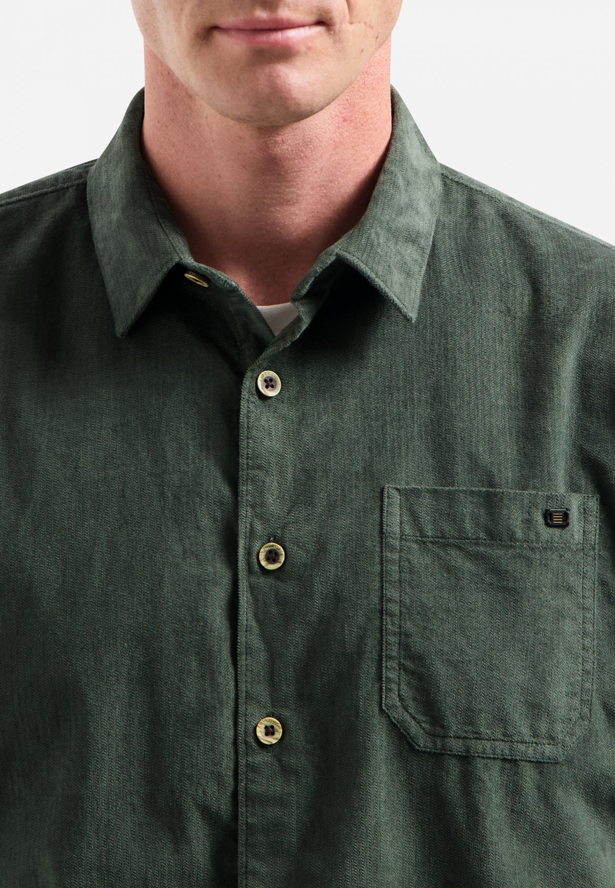 Corduroy overhemd | Dark Green