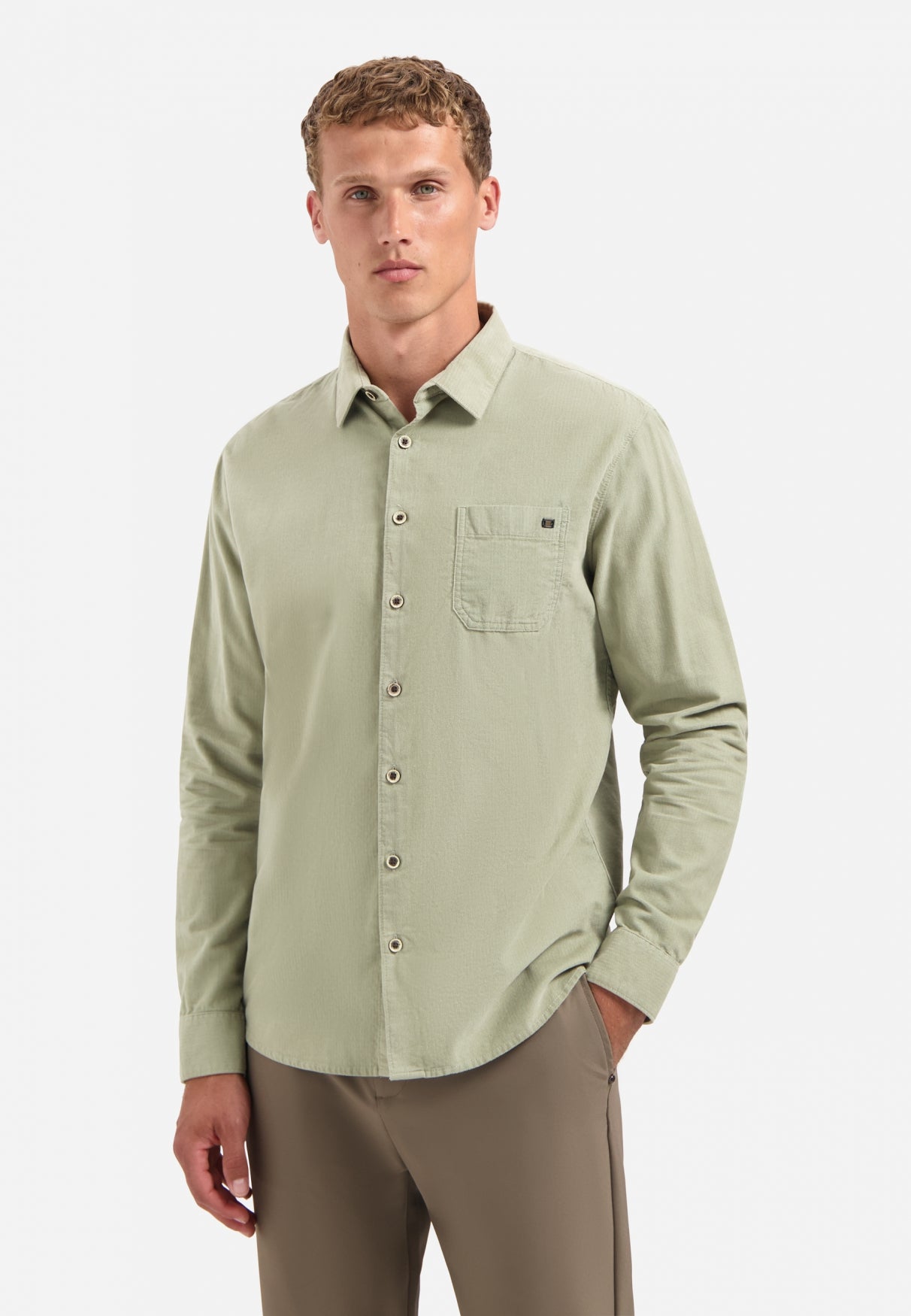 Corduroy overhemd | Light Moss