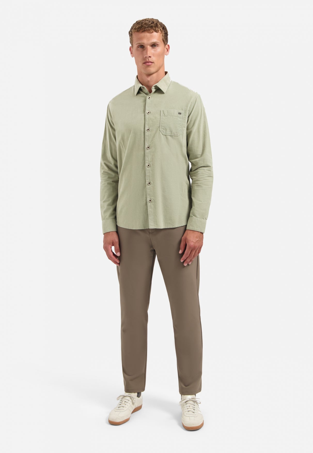 Corduroy overhemd | Light Moss