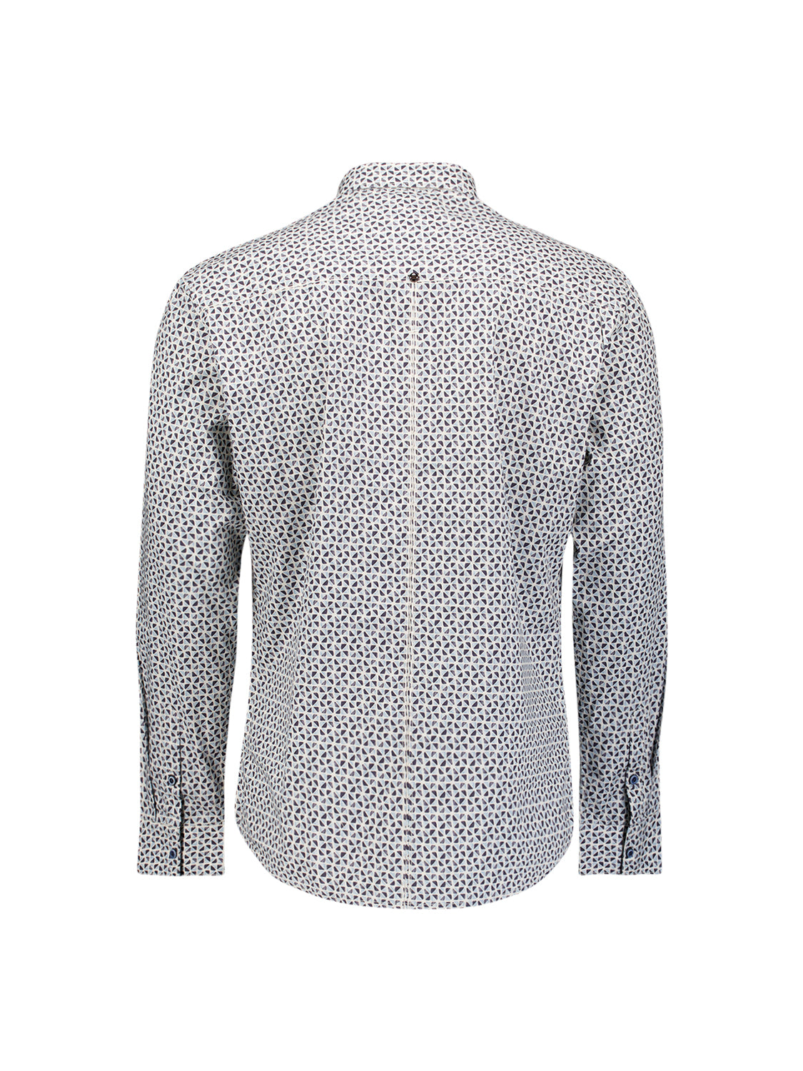 Bedrukt stretchshirt | Dusty Blue