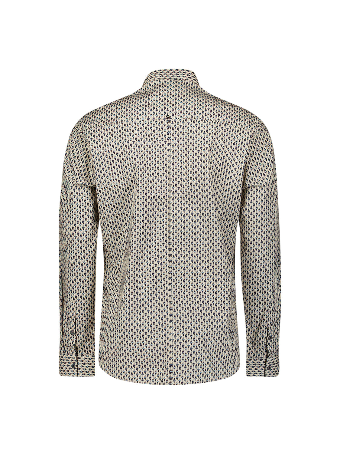 Bedrukt stretchshirt | Wit