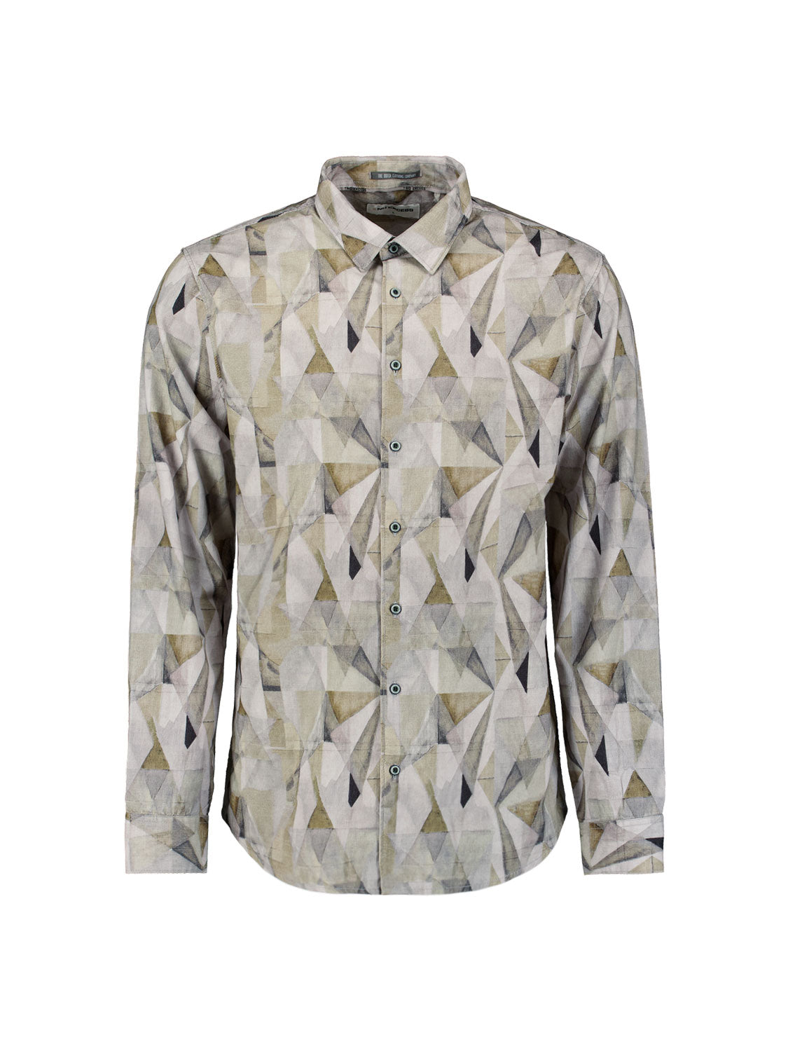 Bedrukt stretchshirt | Light Moss