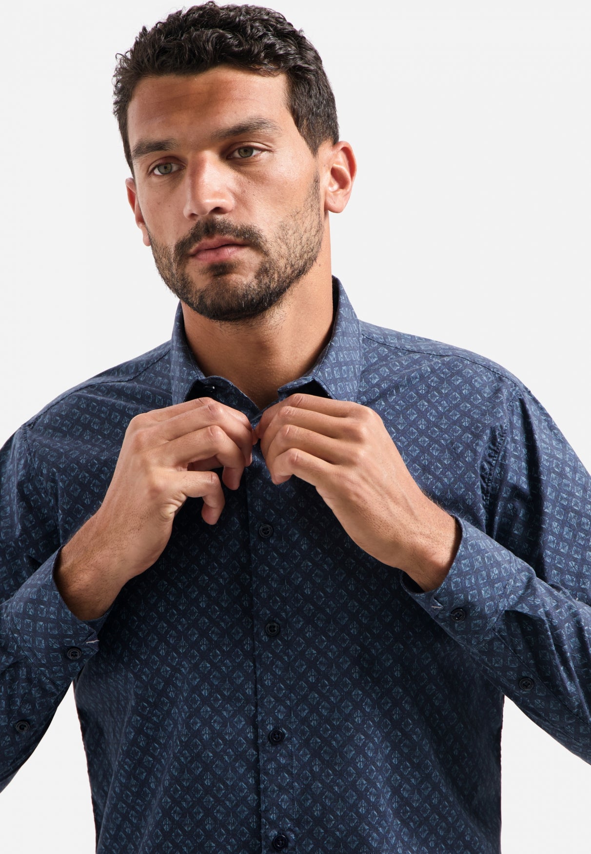Bedrukt stretchshirt | Night