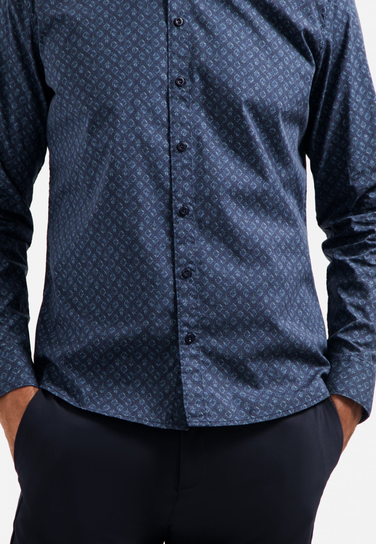 Bedrukt stretchshirt | Night