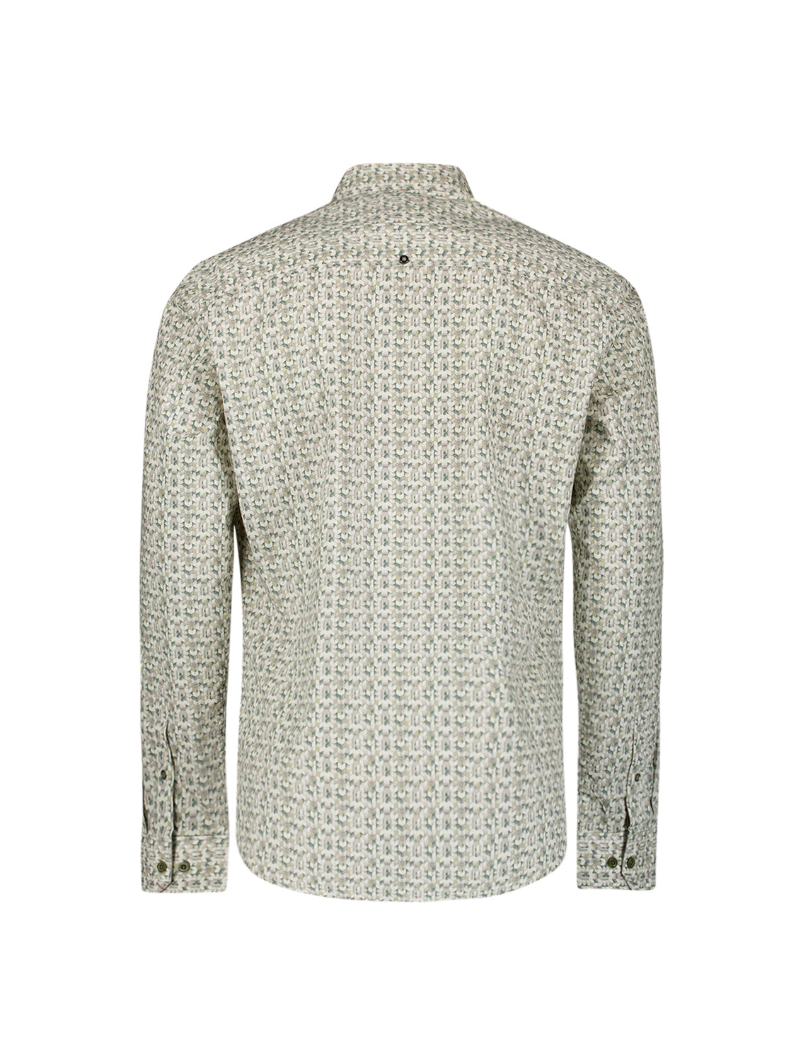 Bedrukt stretchshirt | Dark Green