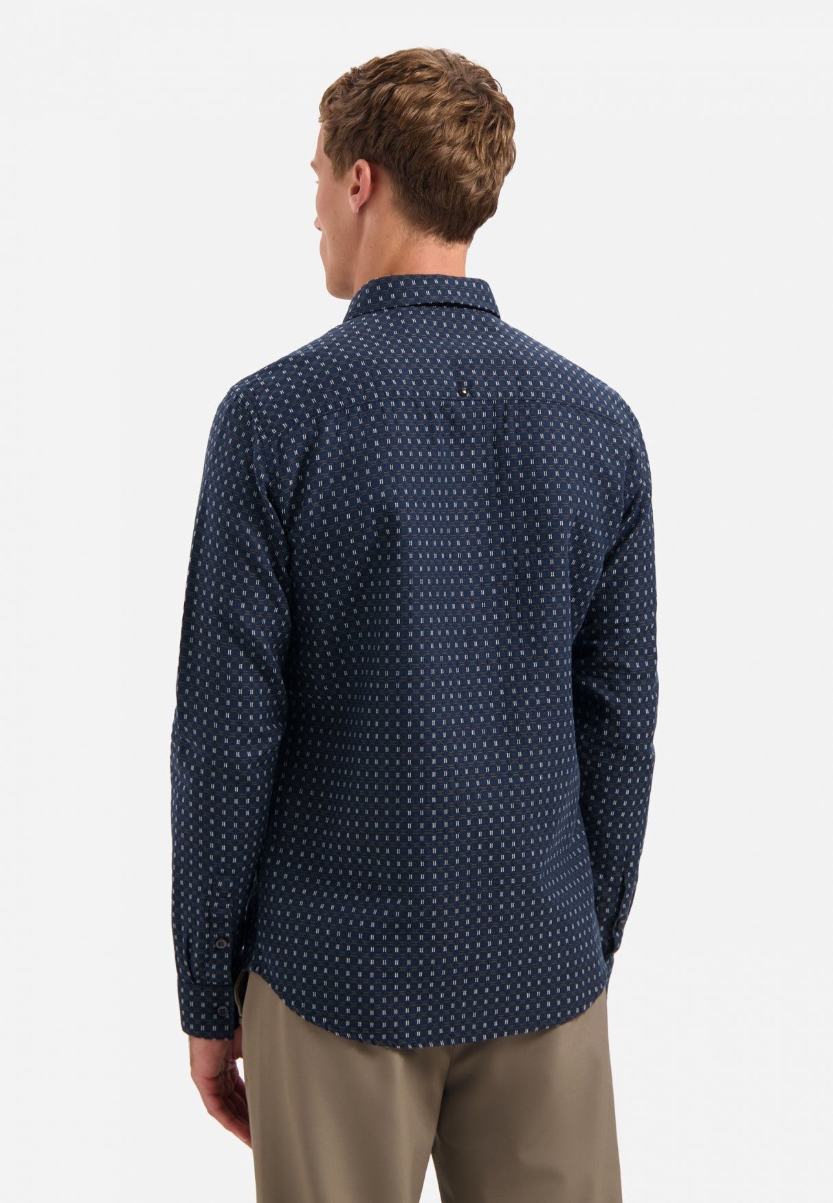 Geweven jaquard overhemd | Night