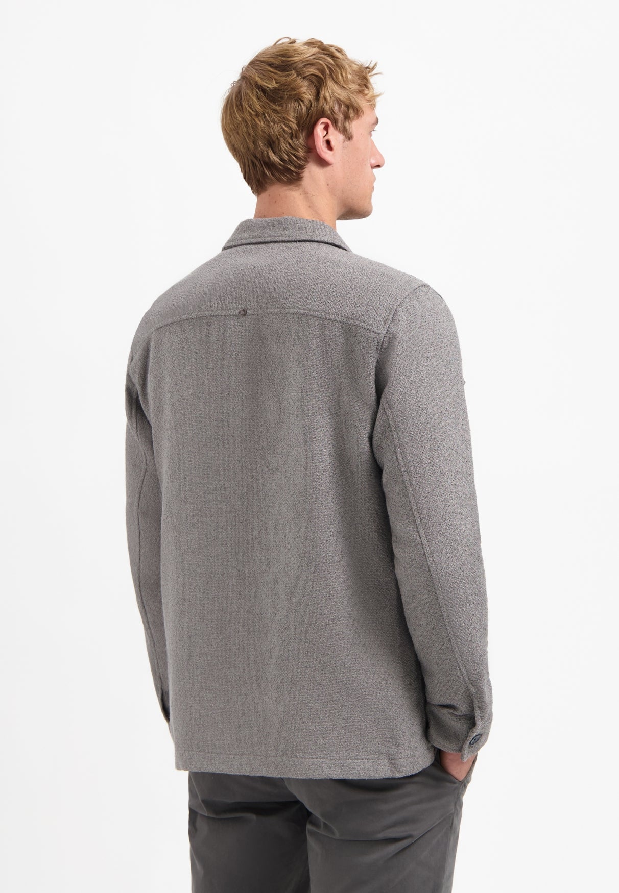 Overshirt met knoopsluiting | Grijs