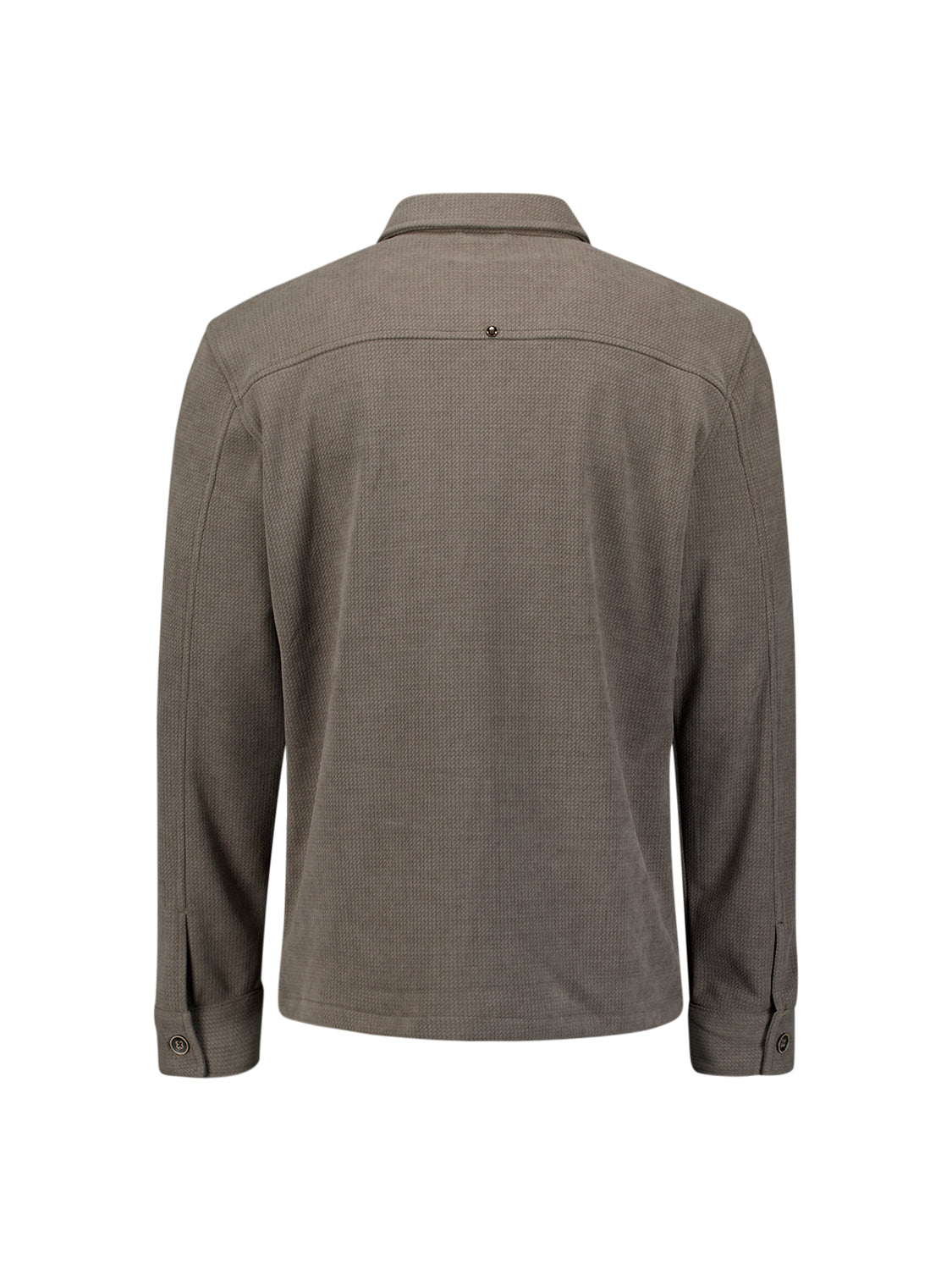Overshirt met knopen in sweatstof | Dark Clay