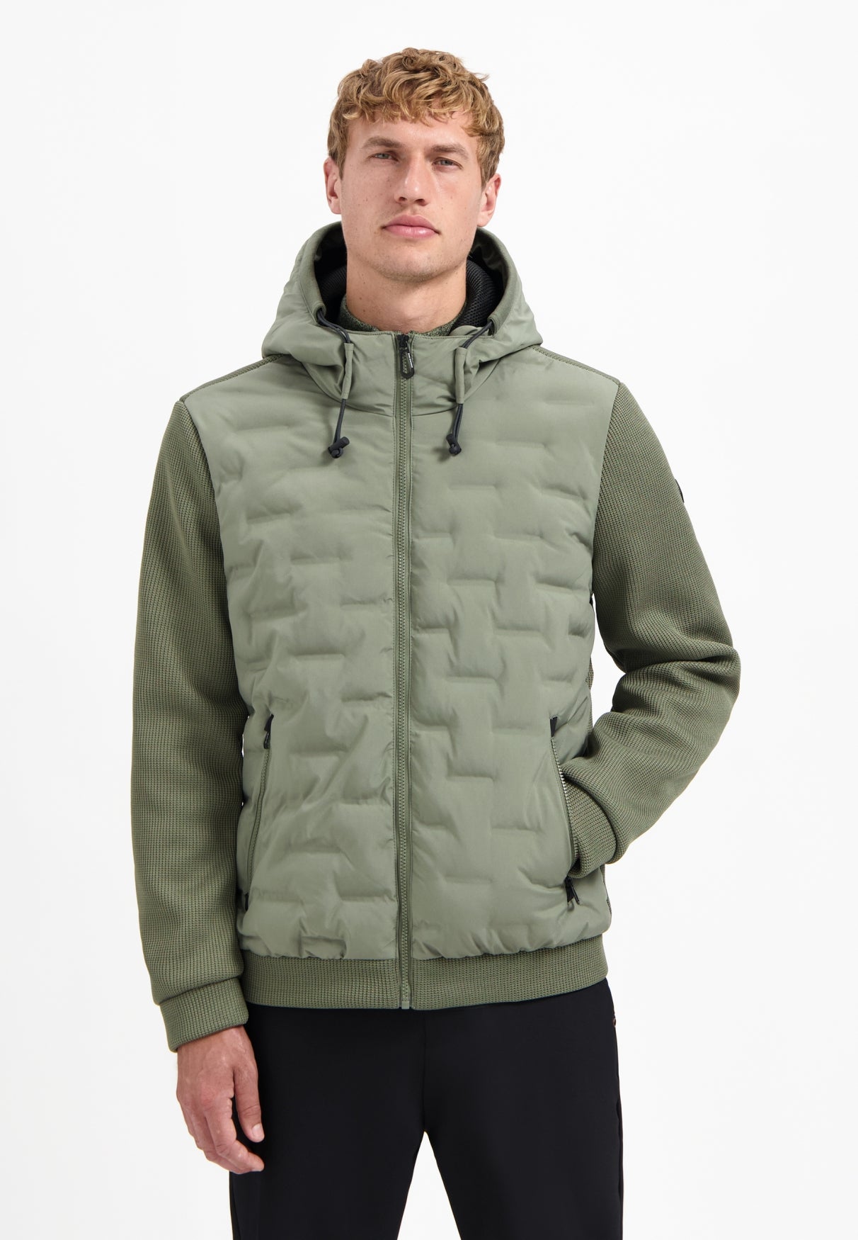 Gebreide mouw Jas | Steel