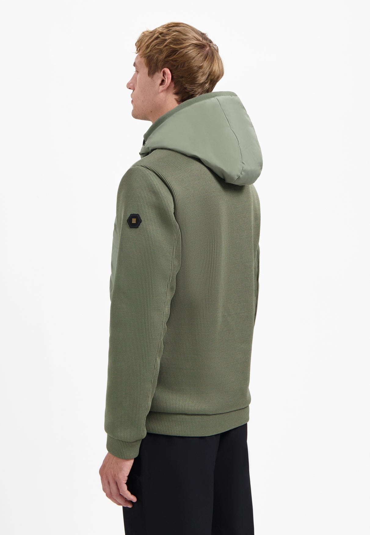 Gebreide mouw Jas | Steel