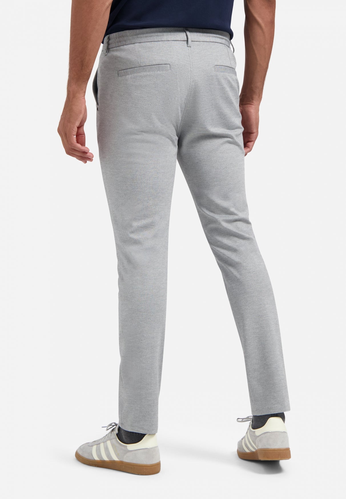 Broek van gemêleerde jersey | Grey Melange