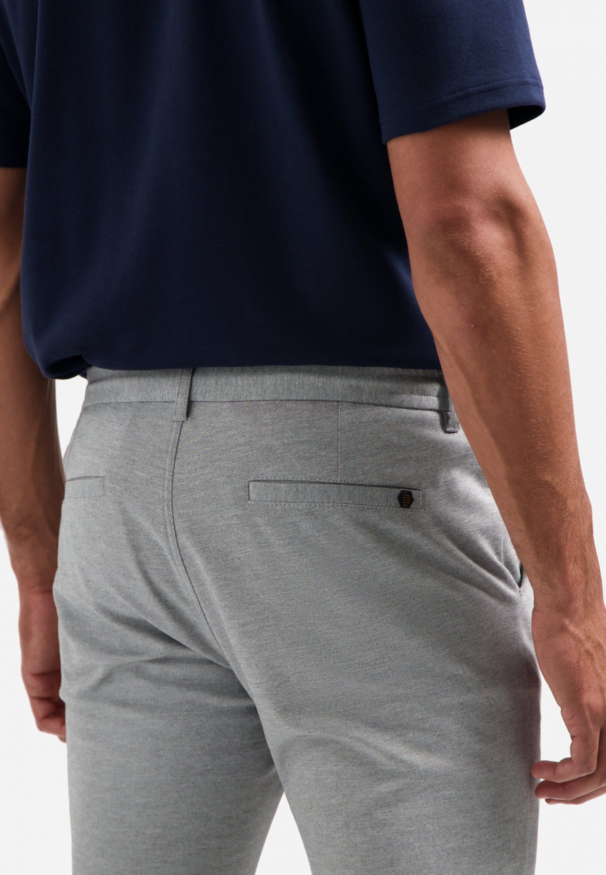 Broek van gemêleerde jersey | Grey Melange