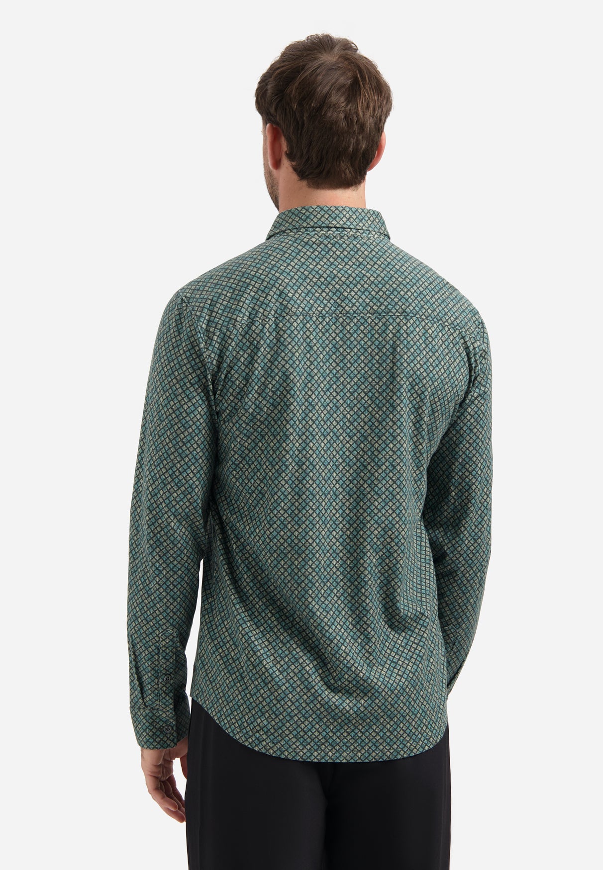 Jersey Hemd met print | Dark Steel