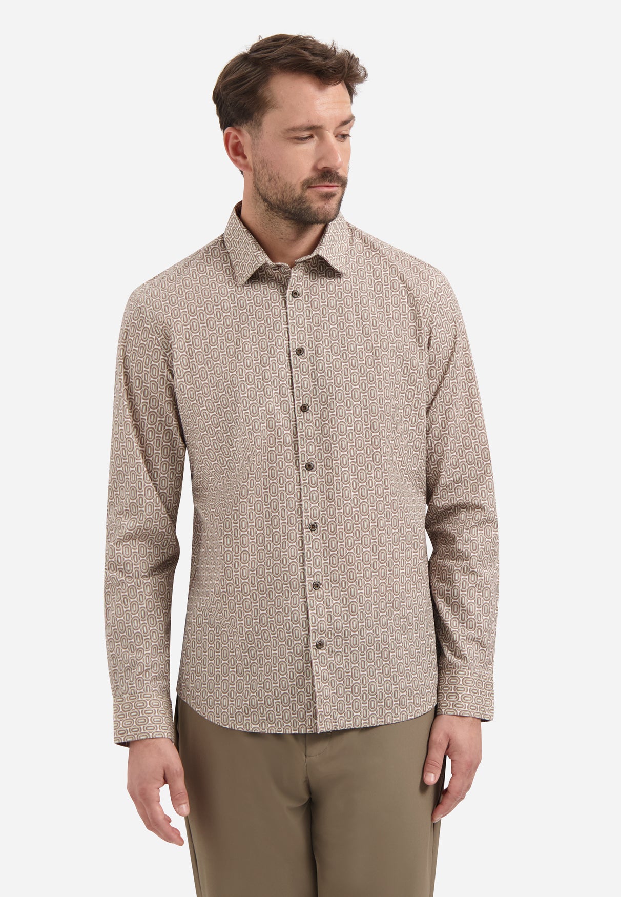 Print overhemd | Red Wine