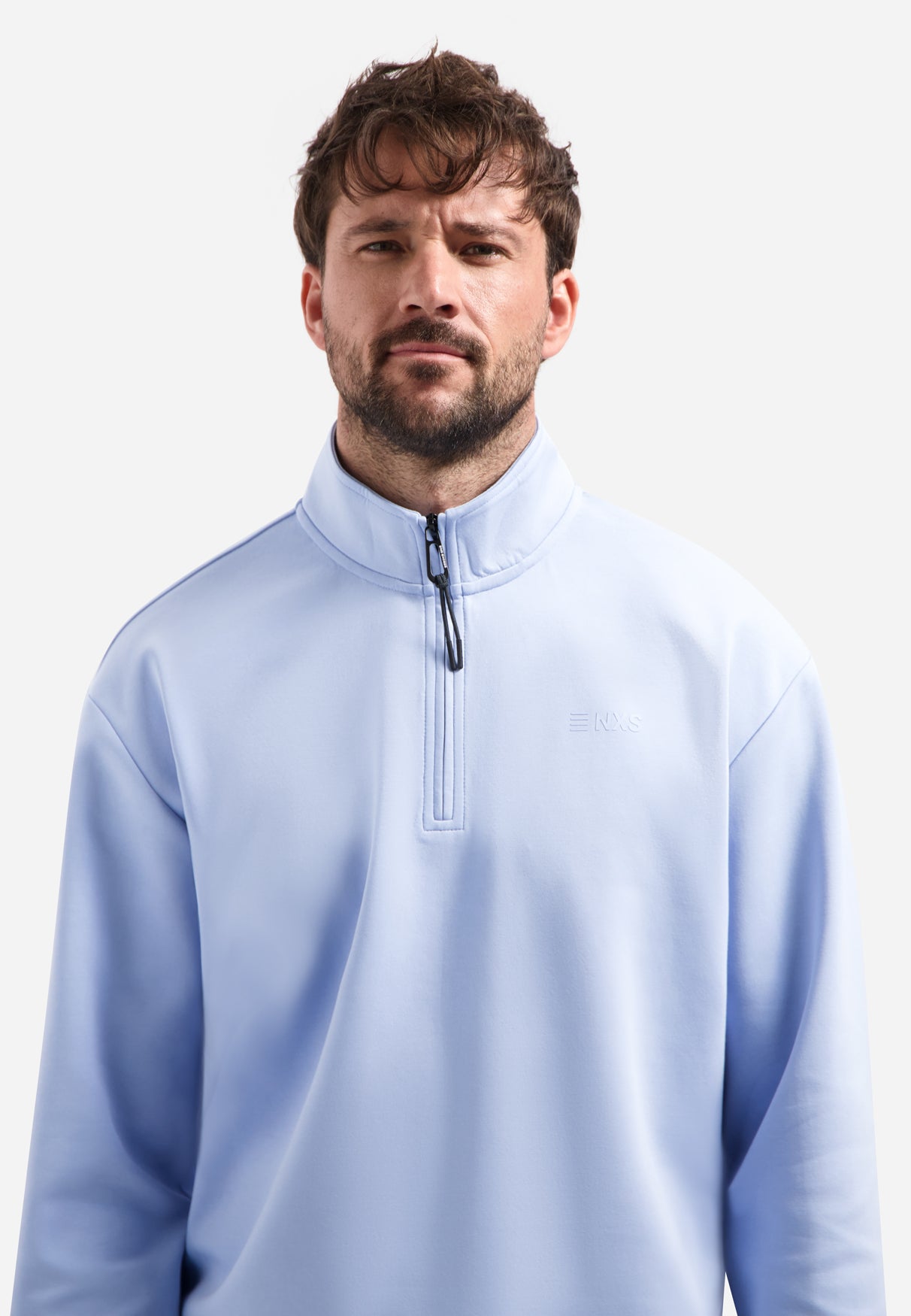 Halve-rits sweater | Blue