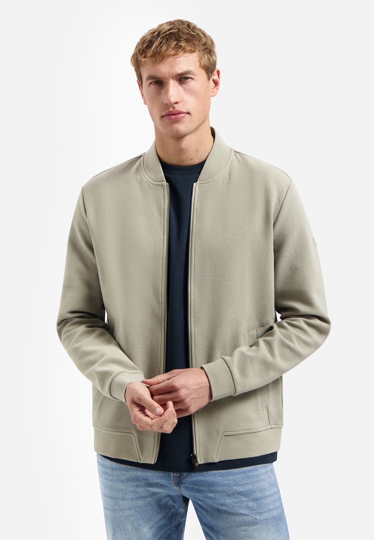 Sweater met structuur | Taupe