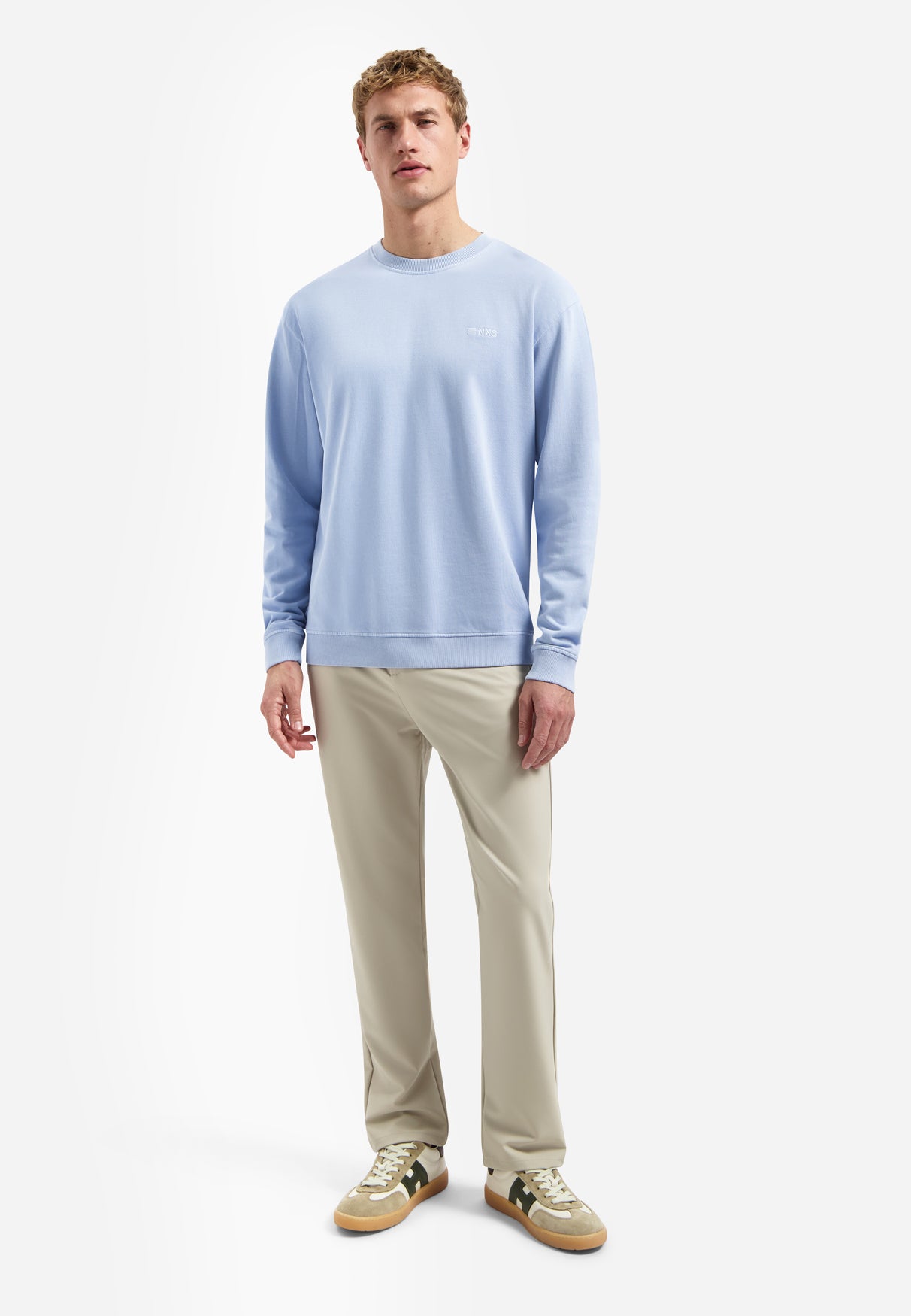Garment-dyed sweater | Blue