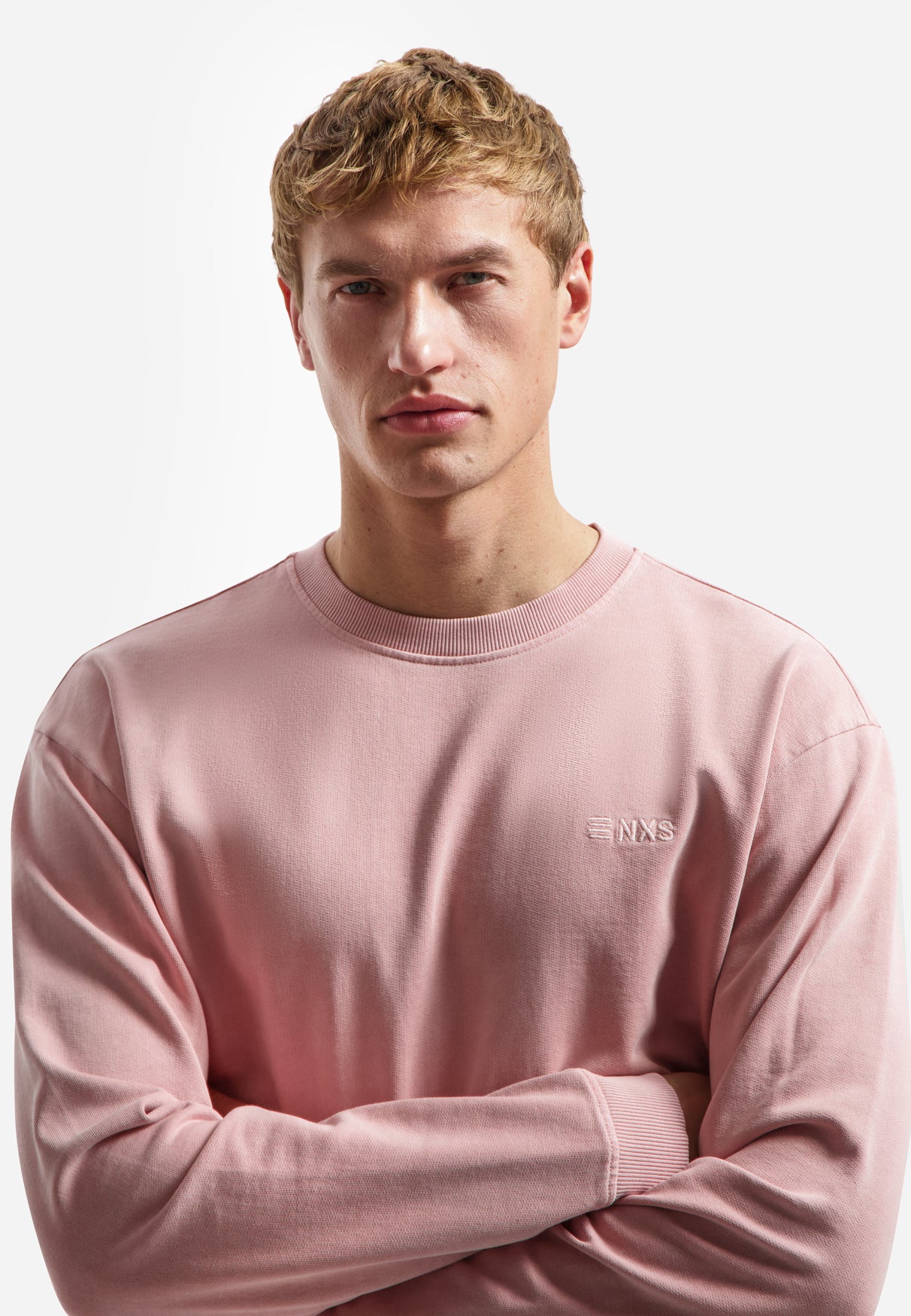 Garment-dyed sweater | Light Mauve