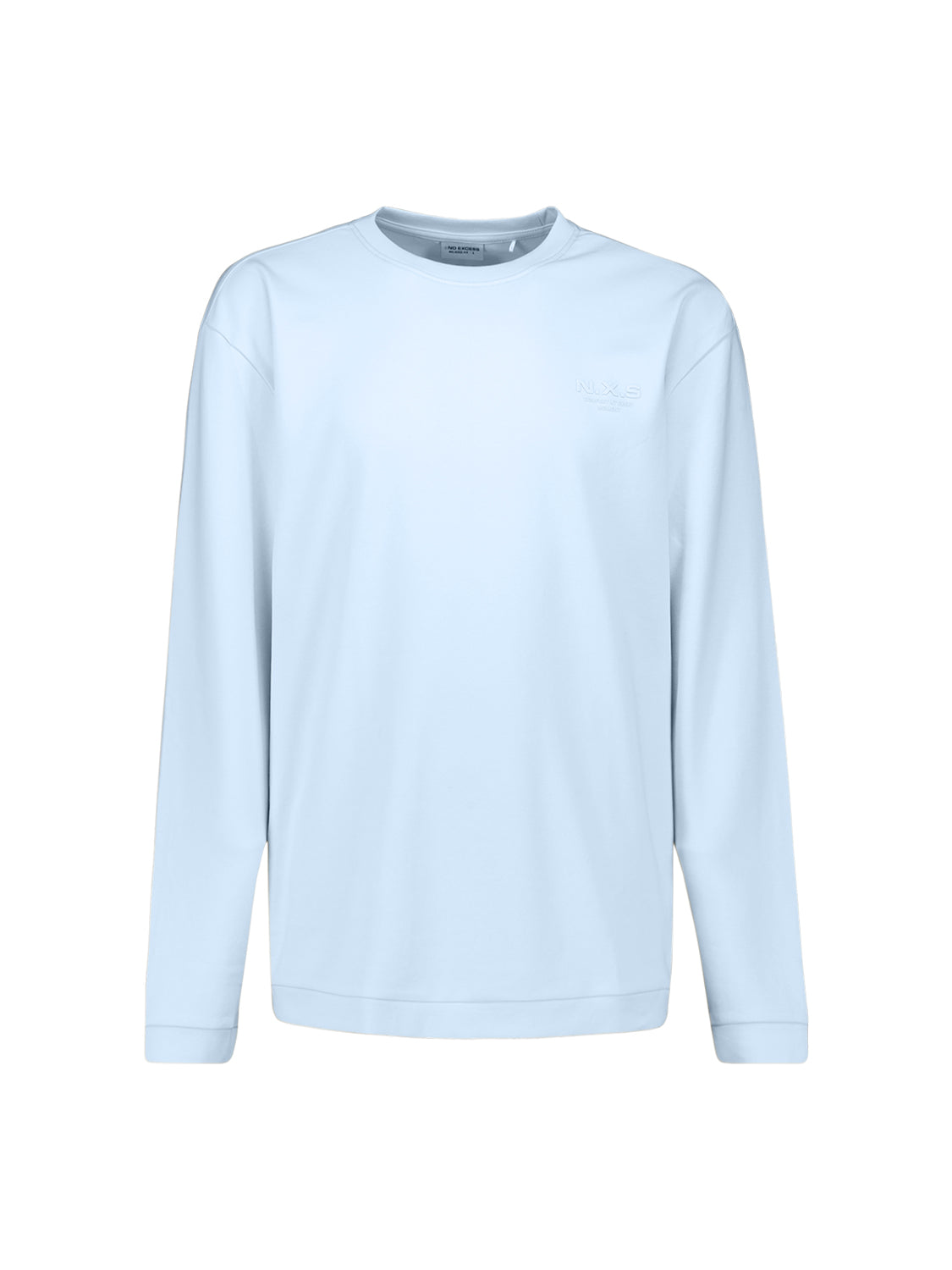 Interlock T-shirt met lange mouwen | Blauw