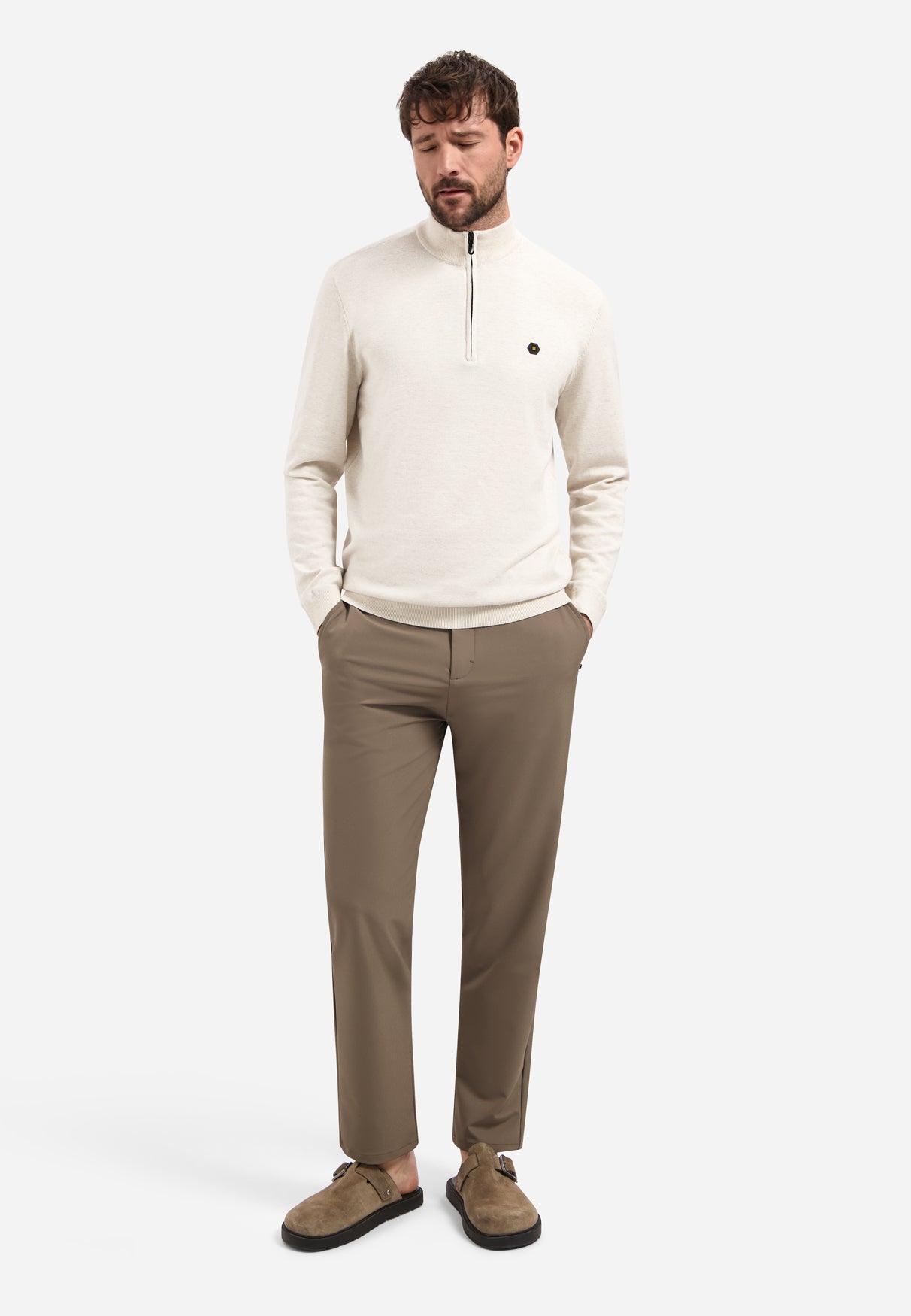 Sweater met halve rits | Kit Melange