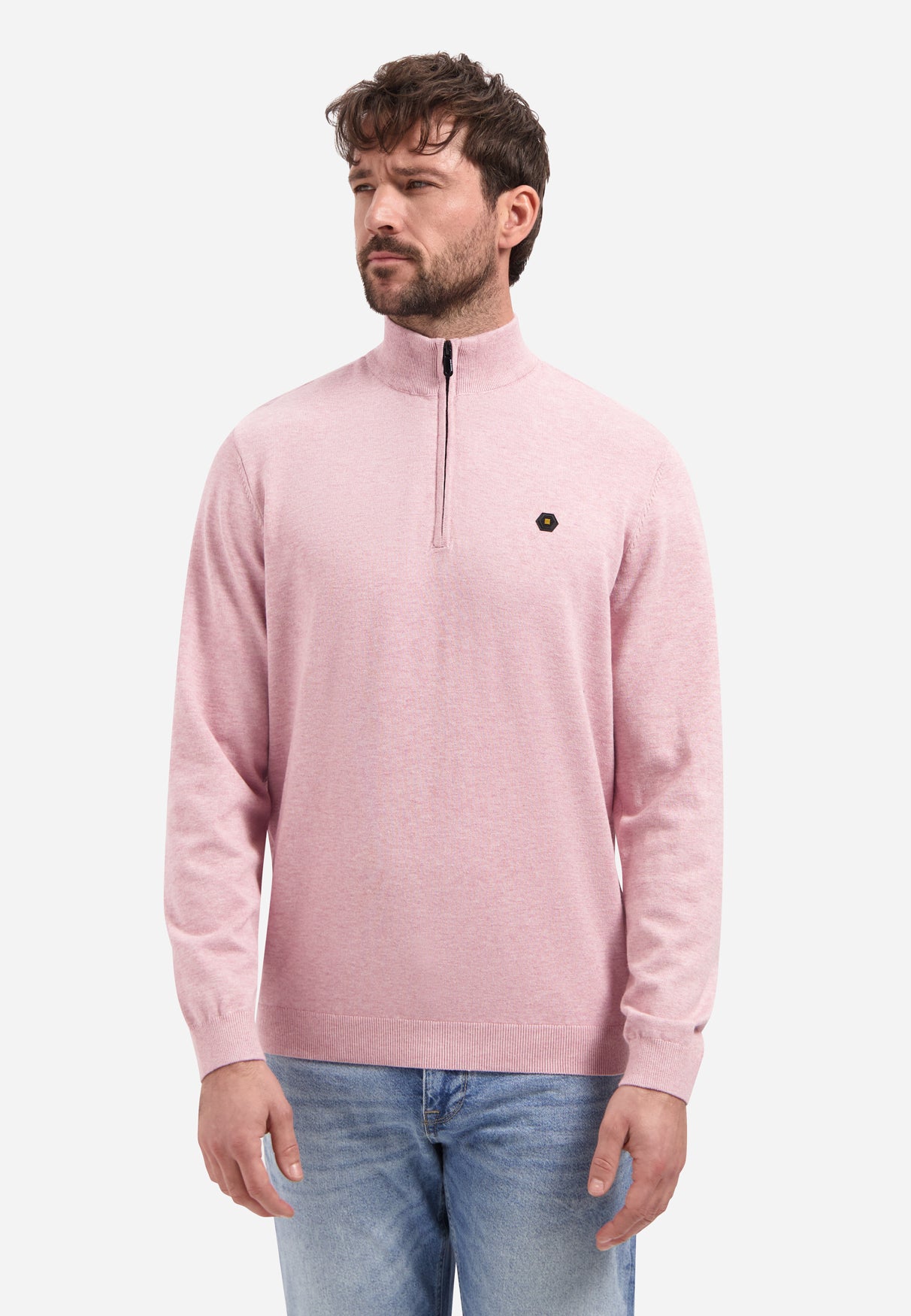 Half-rits trui | Light Mauve