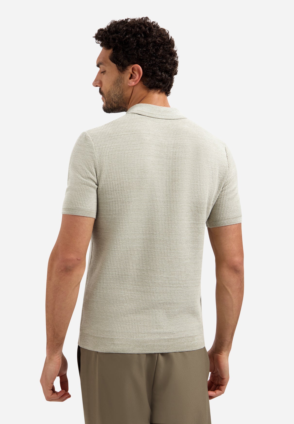 Gebreide polo | Taupe