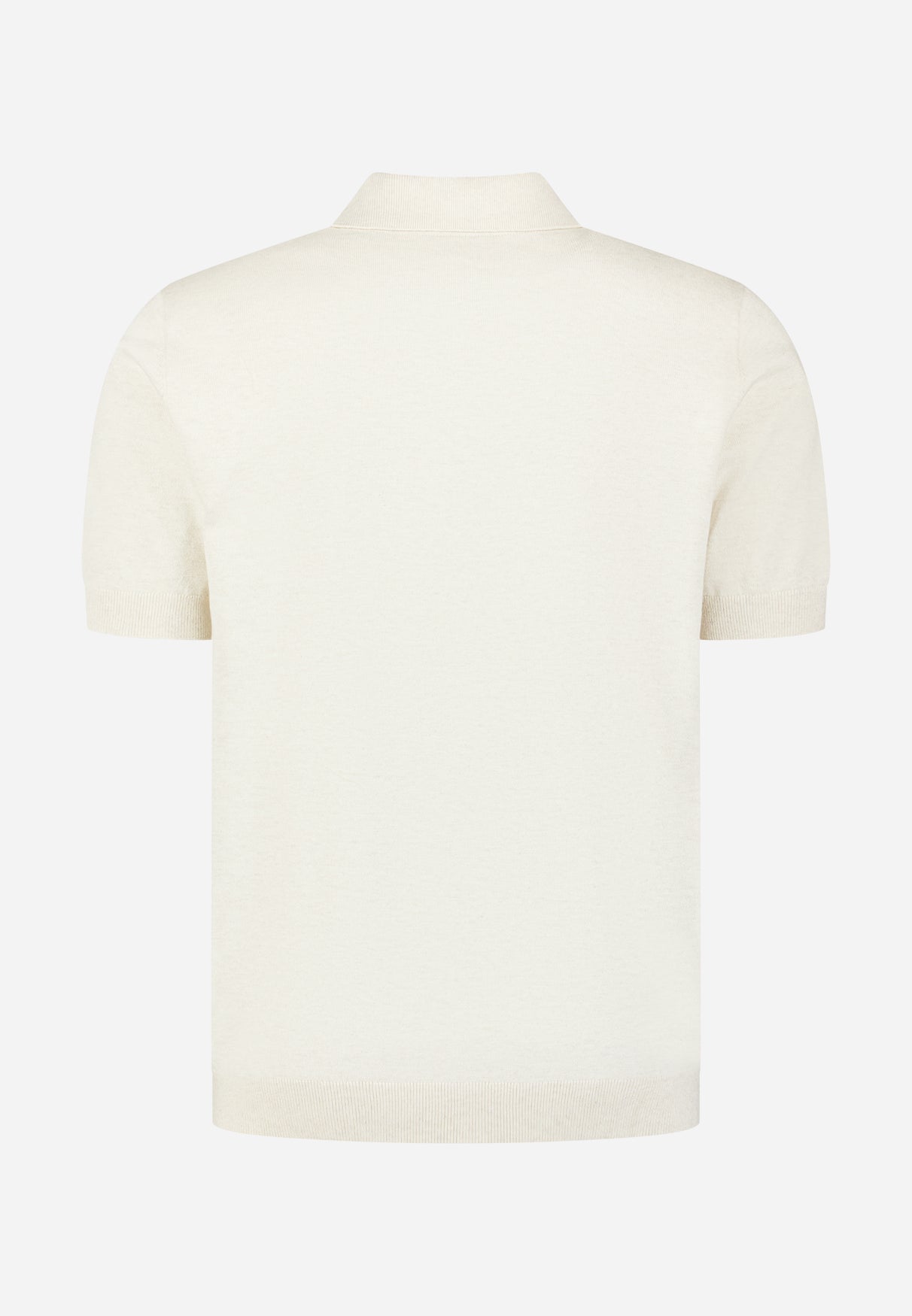 Gebreide polo met V-hals | Kit Melange