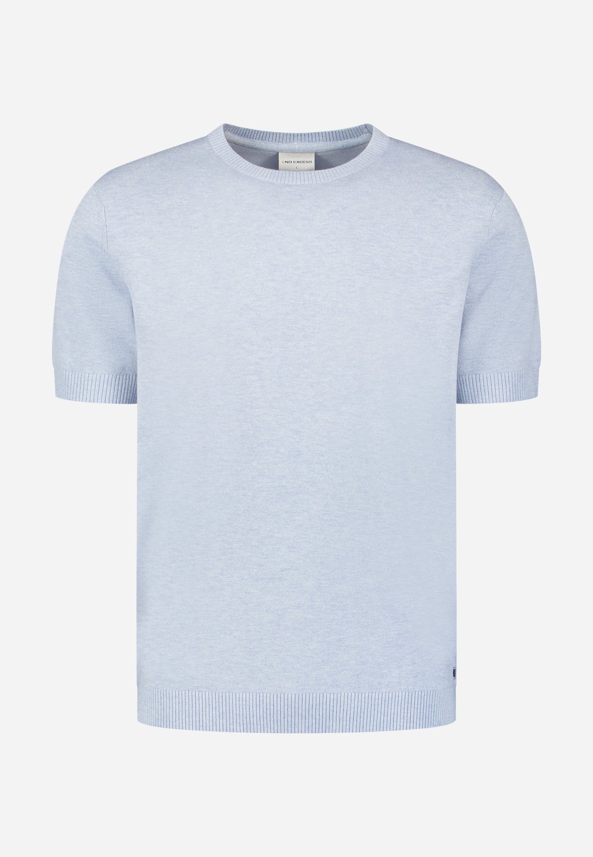 Gebreid T-shirt | Blauw