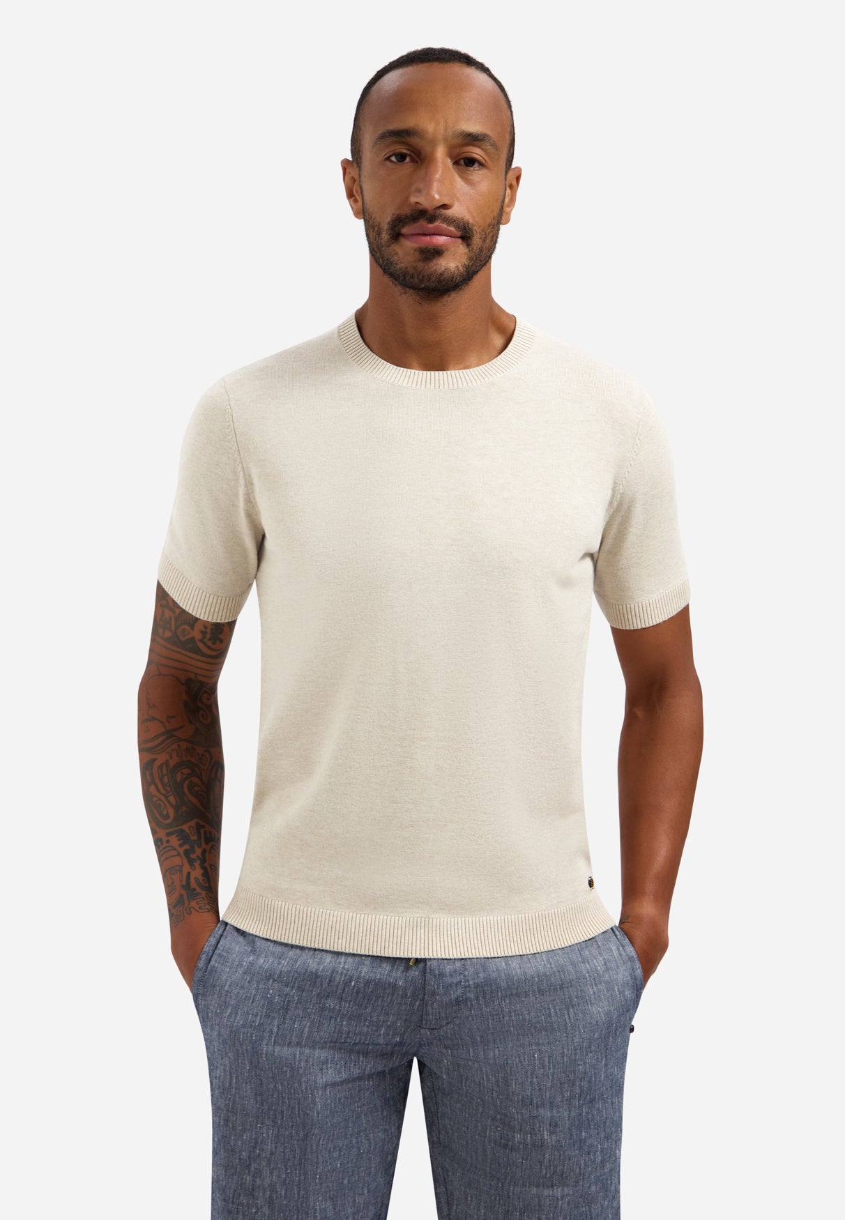 Gebreid T-shirt | Desert