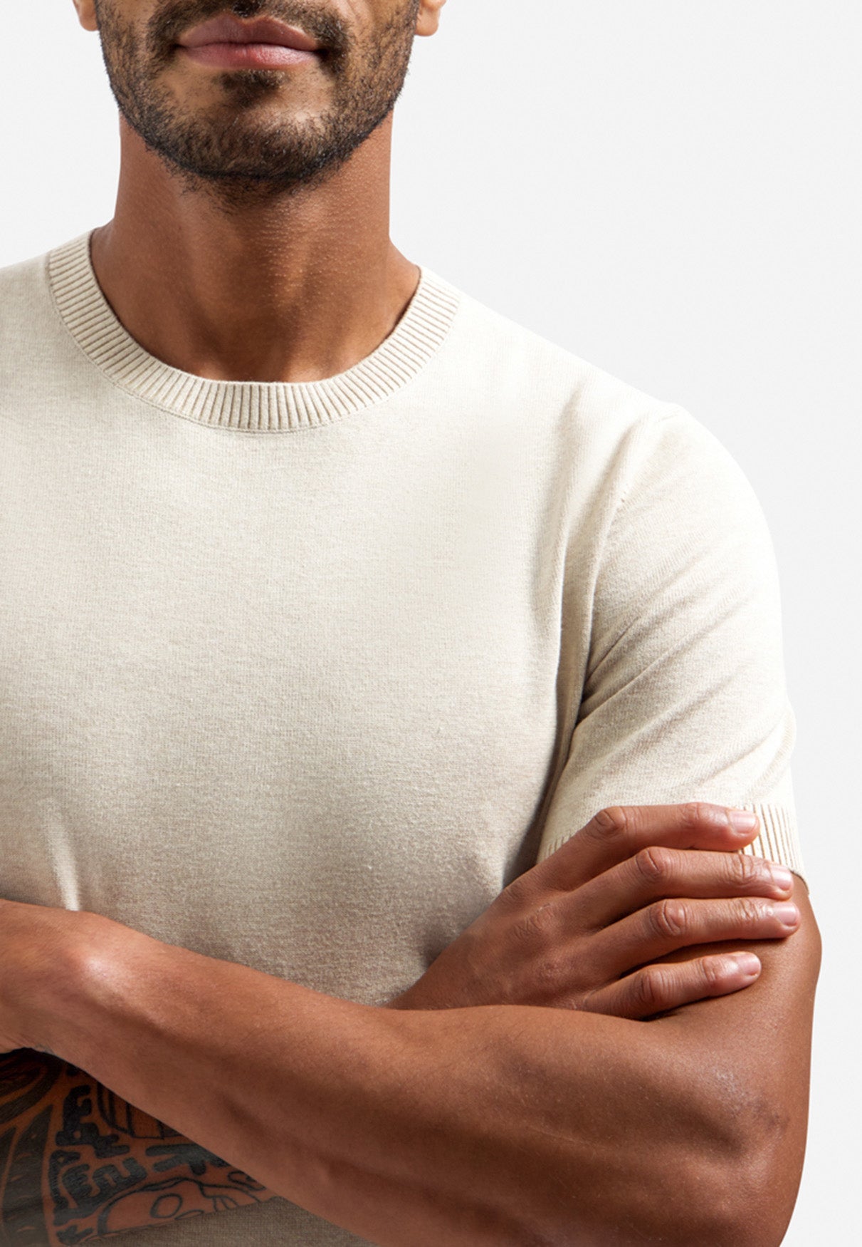 Gebreid T-shirt | Desert