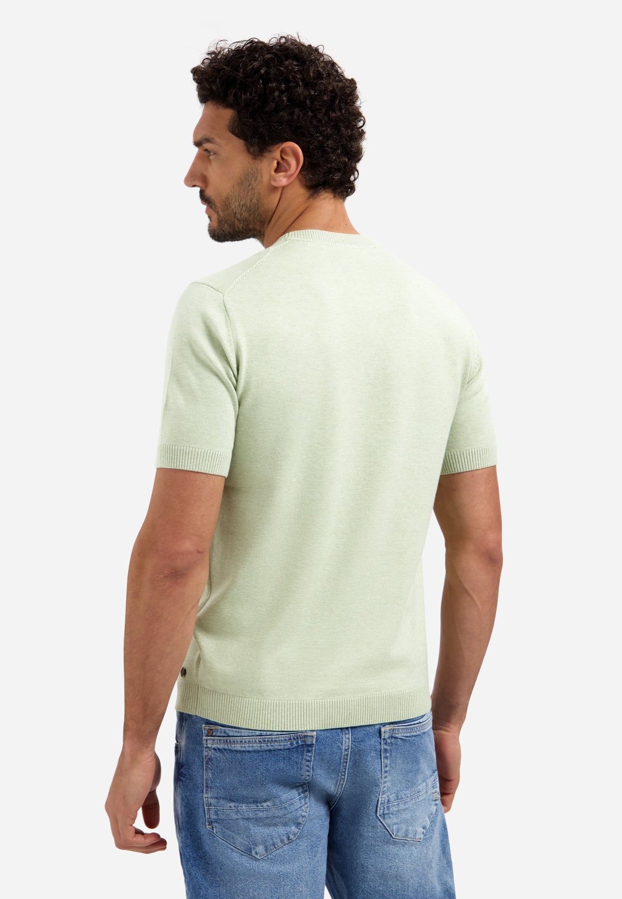 Gebreid T-shirt | Groen