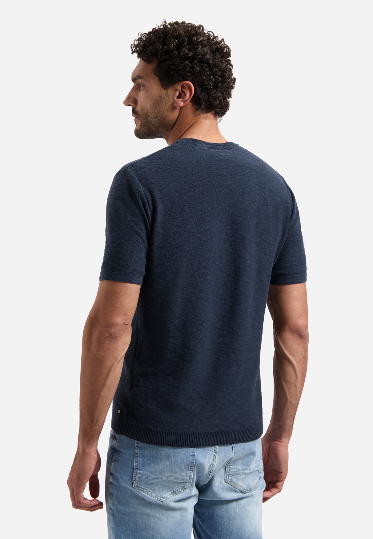 Gebreid slub T-shirt | Night