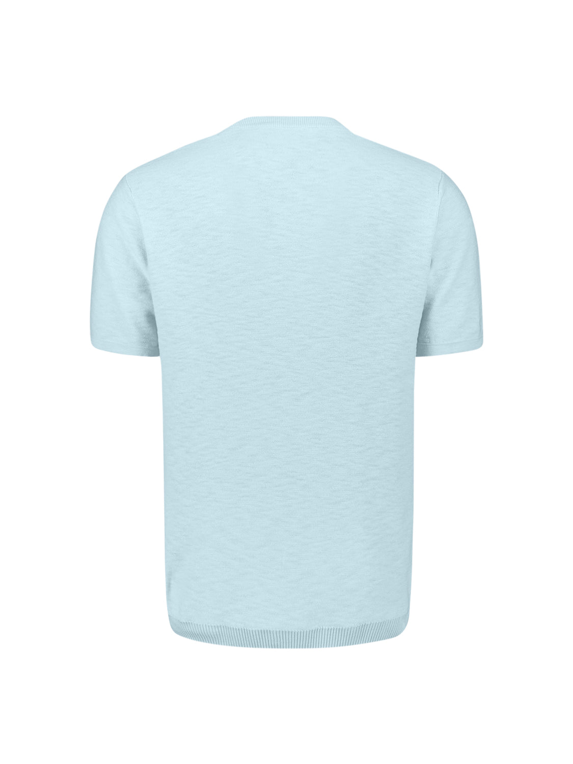 Gebreid slub T-shirt | Sky
