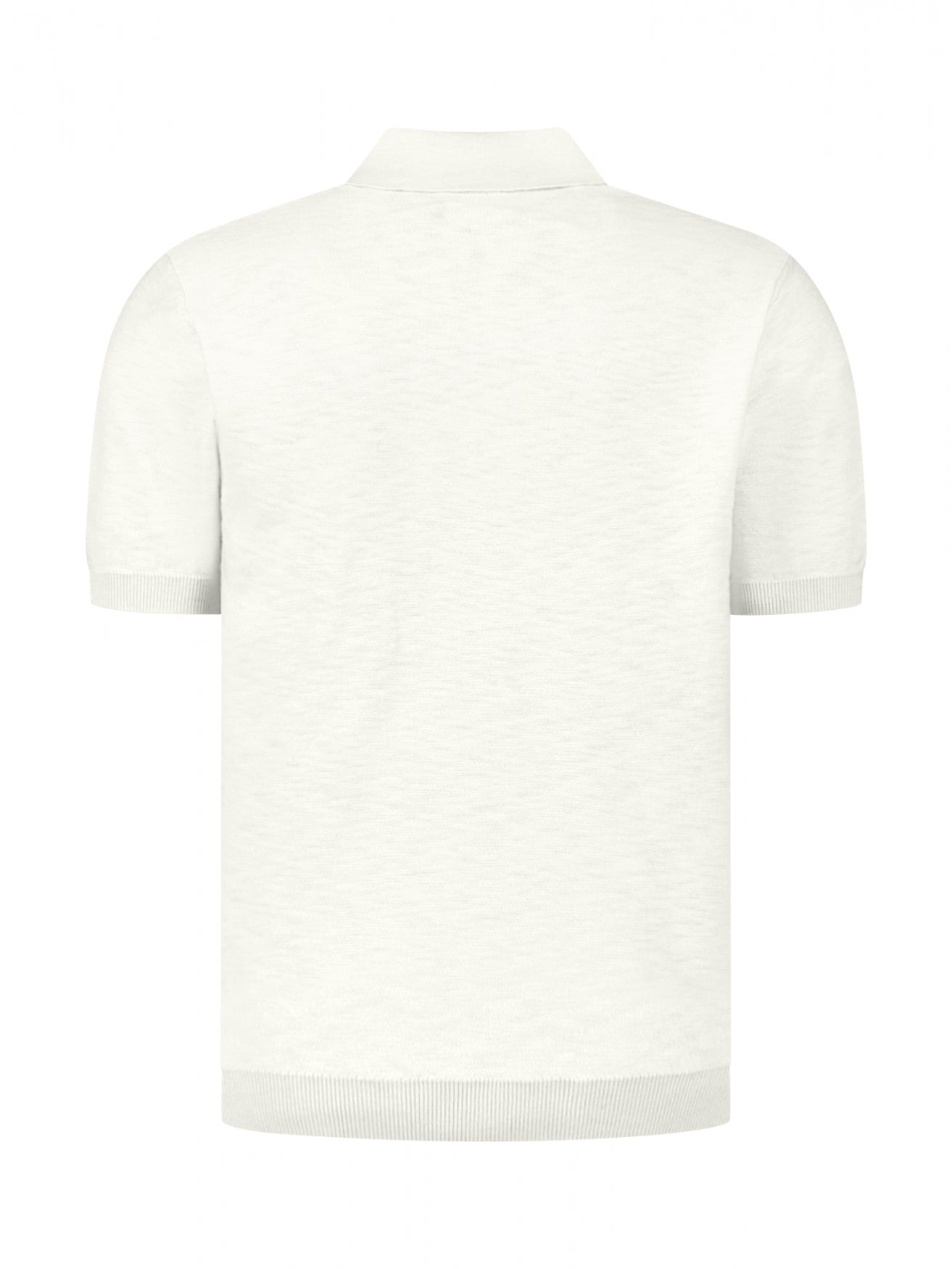 Gebreide slub polo met knopen | Kit