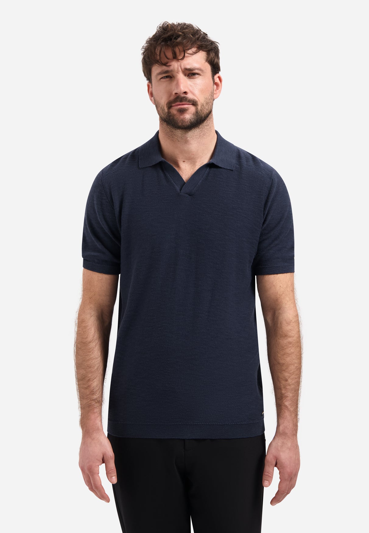 DUBPUSH TNRCN AIRMESH NIGHTGRID™ POLO Gebreide V-hals polo | Night