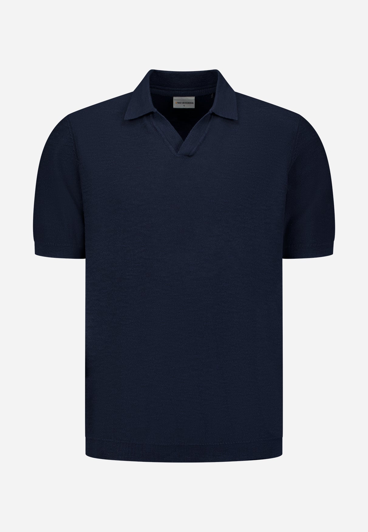 Gebreide V-hals polo | Night