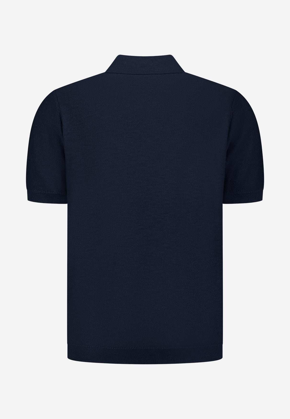 Gebreide V-hals polo | Night