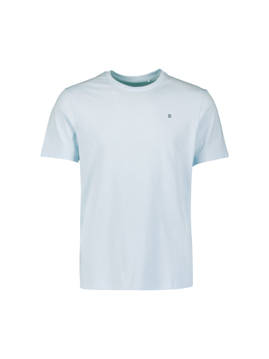 Basic effen T-shirt met ronde hals | Sky