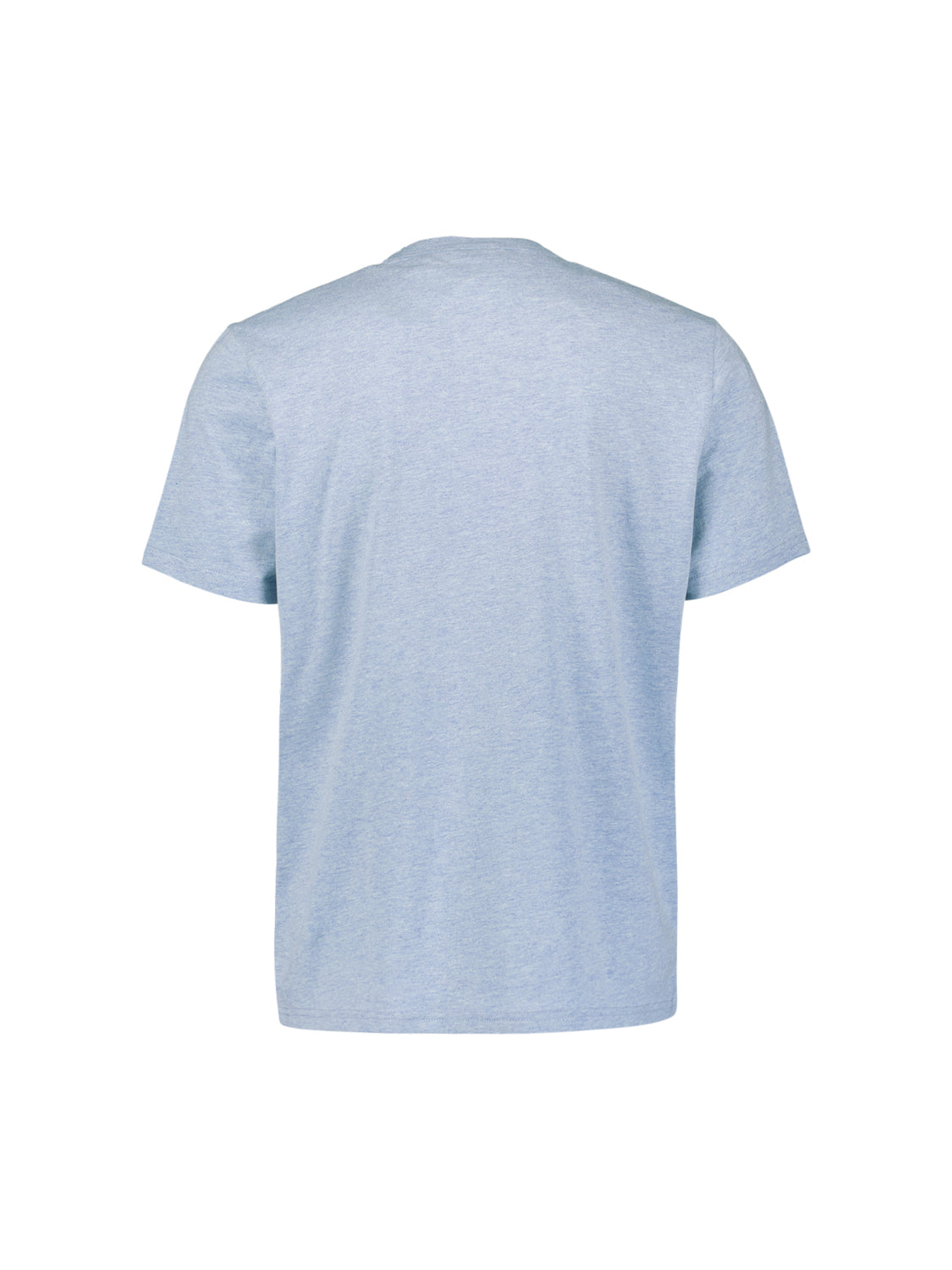 Melange T-shirt met ronde hals Blauw