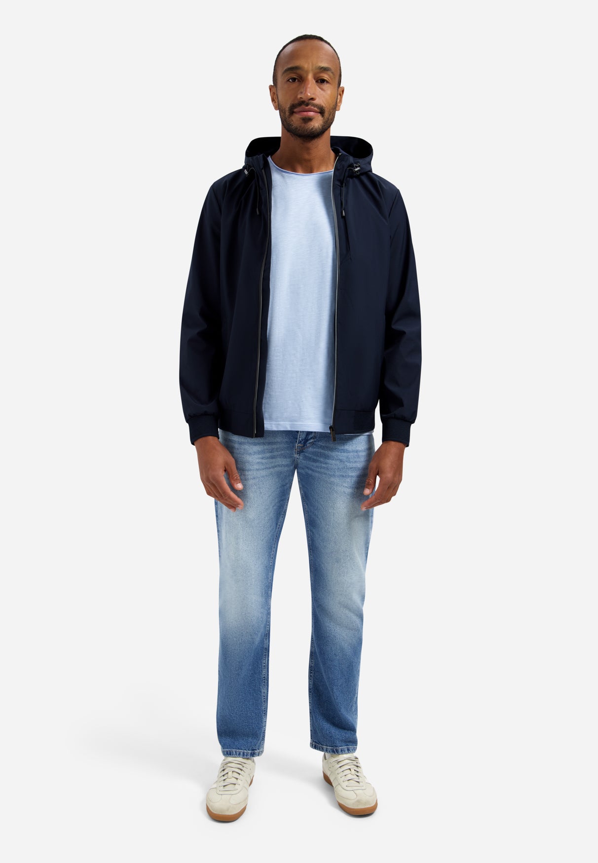 Slub T-shirt met ronde hals | Blue