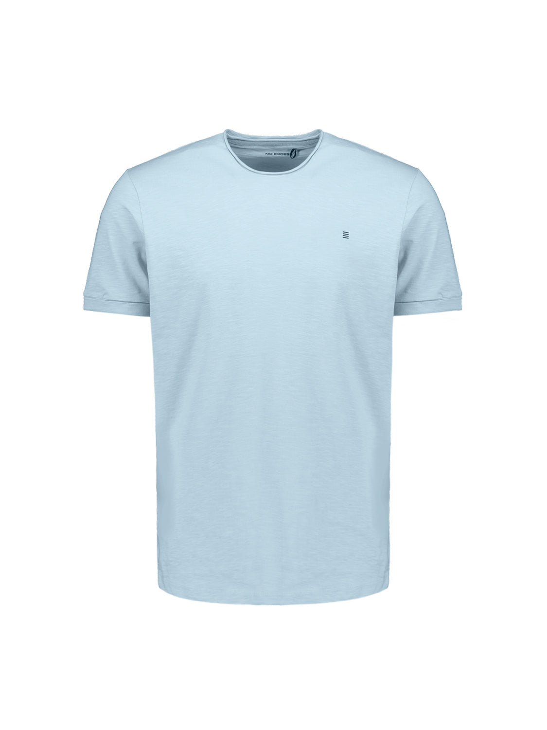 Slub T-shirt met ronde hals | Blue