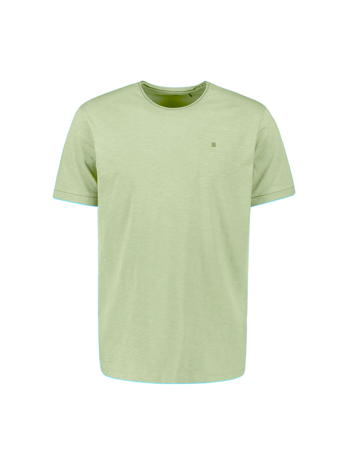 Slub T-shirt met ronde hals | Seagreen