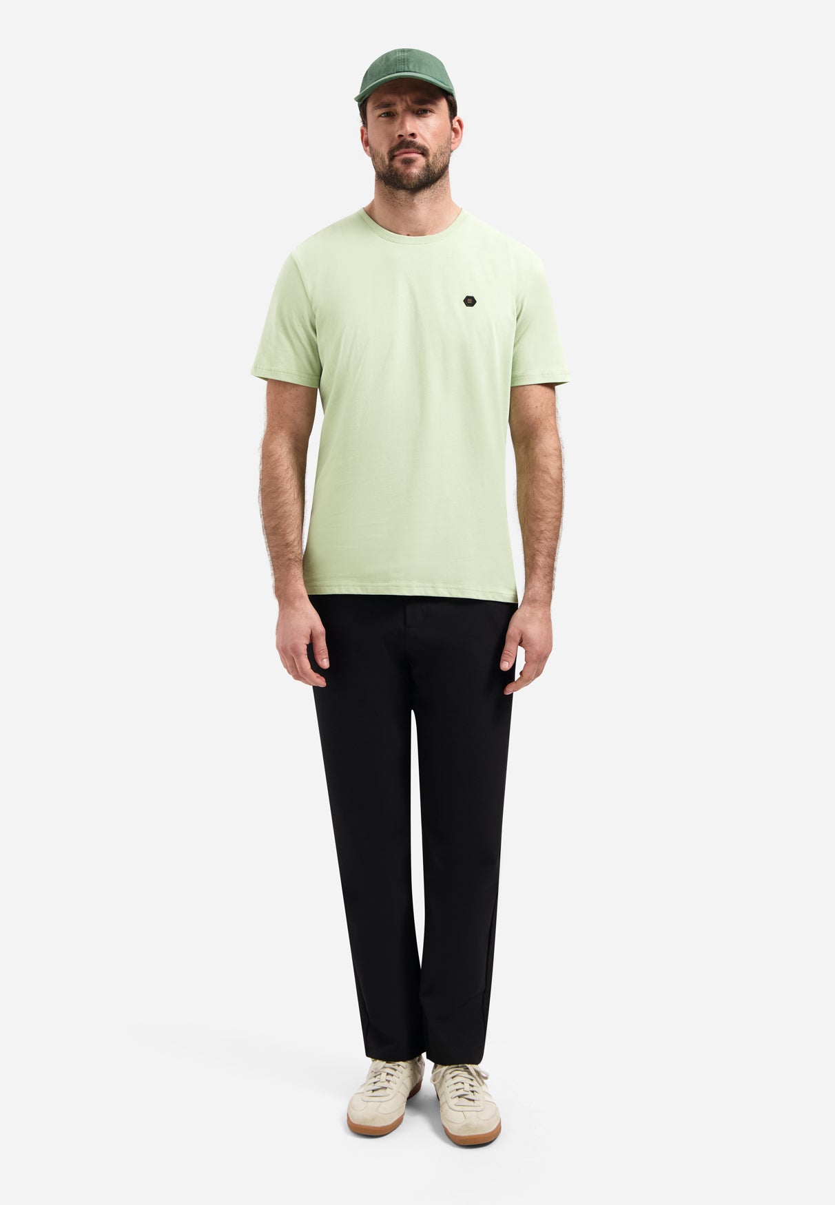 Peached T-shirt met ronde hals | Green